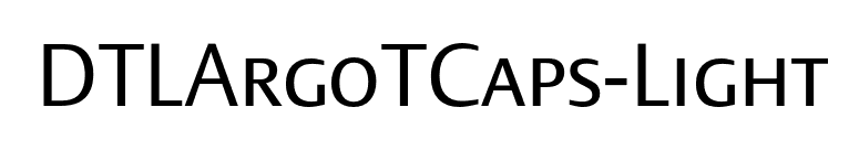 DTLArgoTCaps-Light font preview