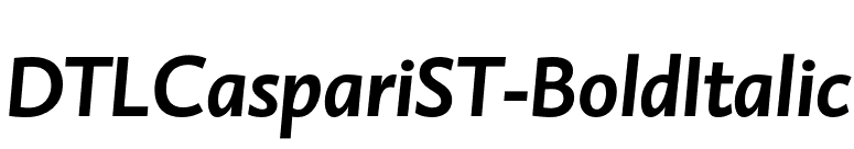 DTLCaspariST-BoldItalic font preview