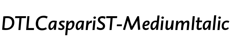 DTLCaspariST-MediumItalic font preview