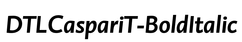 DTLCaspariT-BoldItalic font preview