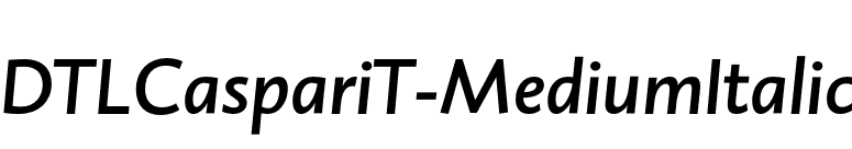 DTLCaspariT-MediumItalic font preview
