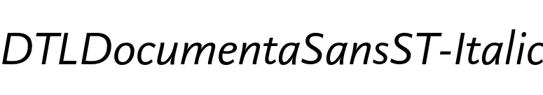DTLDocumentaSansST-Italic font preview