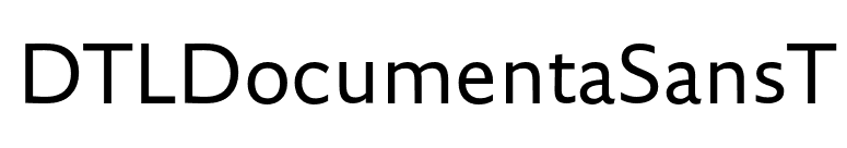 DTLDocumentaSansT font preview