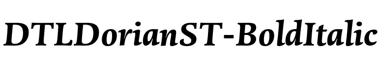 DTLDorianST-BoldItalic font preview