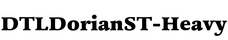 DTLDorianST-Heavy font preview