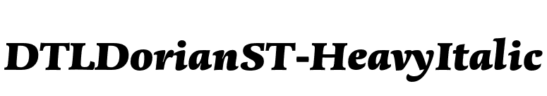 DTLDorianST-HeavyItalic font preview