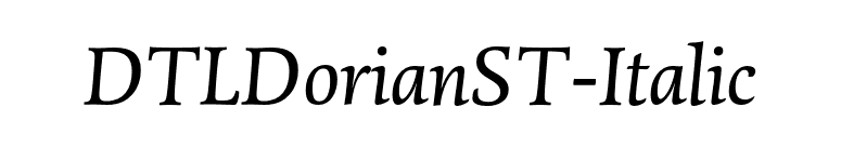 DTLDorianST-Italic font preview