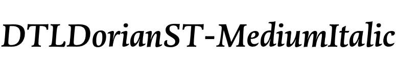 DTLDorianST-MediumItalic font preview