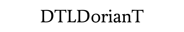 DTLDorianT font preview