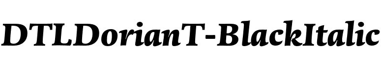 DTLDorianT-BlackItalic font preview