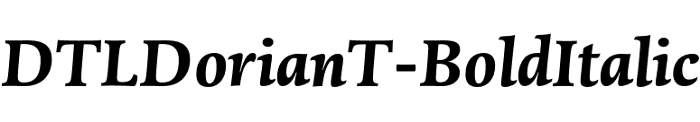 DTLDorianT-BoldItalic font preview