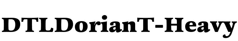 DTLDorianT-Heavy font preview