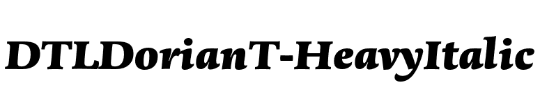 DTLDorianT-HeavyItalic font preview