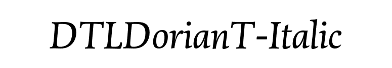 DTLDorianT-Italic font preview