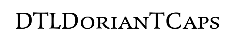 DTLDorianTCaps font preview