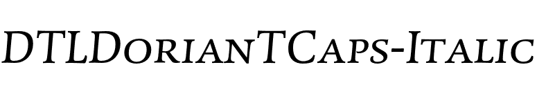 DTLDorianTCaps-Italic font preview
