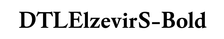 DTLElzevirS-Bold font preview