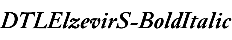 DTLElzevirS-BoldItalic font preview