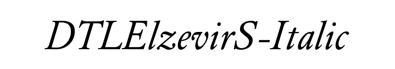 DTLElzevirS-Italic font preview