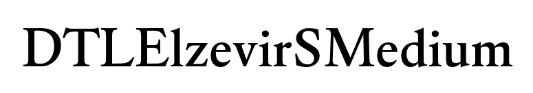 DTLElzevirSMedium font preview