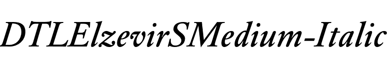 DTLElzevirSMedium-Italic font preview