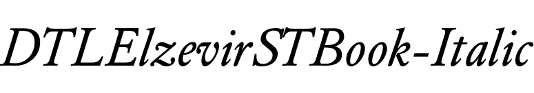 DTLElzevirSTBook-Italic font preview