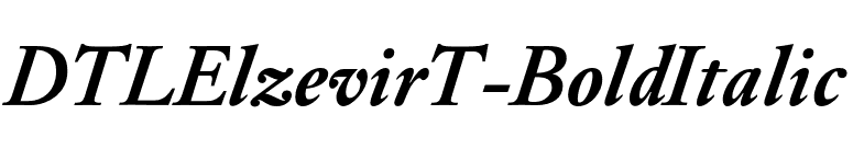 DTLElzevirT-BoldItalic font preview
