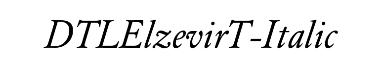 DTLElzevirT-Italic font preview