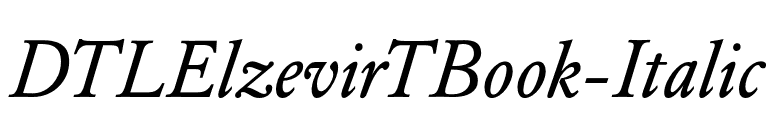 DTLElzevirTBook-Italic font preview