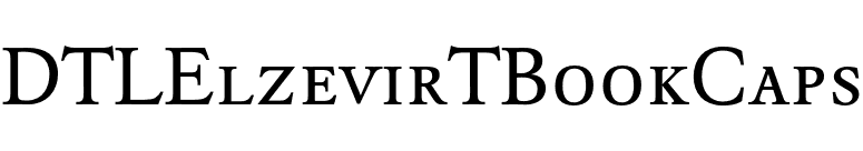 DTLElzevirTBookCaps font preview
