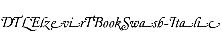 DTLElzevirTBookSwash-Italic font preview