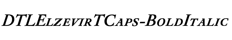 DTLElzevirTCaps-BoldItalic font preview