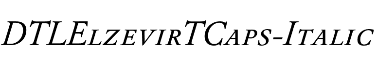 DTLElzevirTCaps-Italic font preview