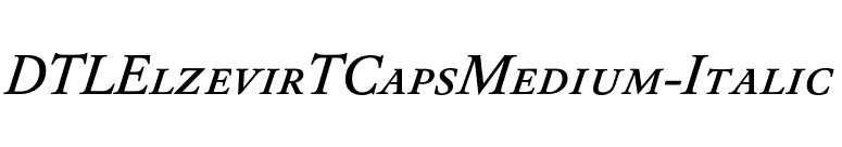 DTLElzevirTCapsMedium-Italic font preview