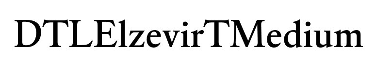 DTLElzevirTMedium font preview