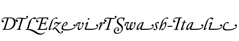 DTLElzevirTSwash-Italic font preview