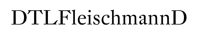 DTLFleischmannD font preview