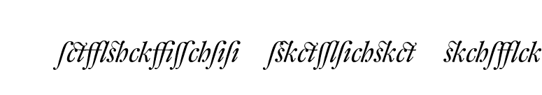DTLFleischmannDAlternate-Italic font preview