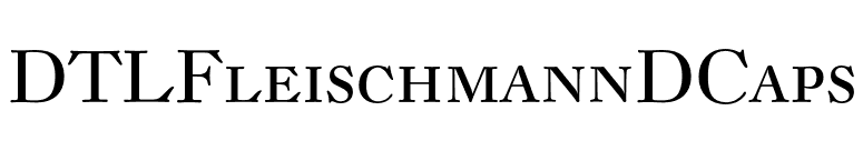 DTLFleischmannDCaps font preview