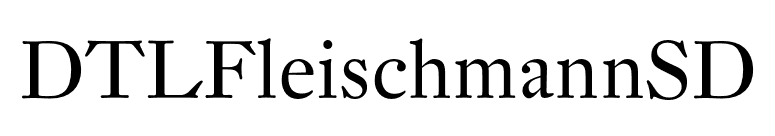 DTLFleischmannSD font preview