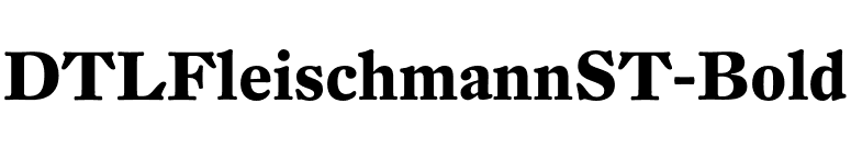 DTLFleischmannST-Bold font preview