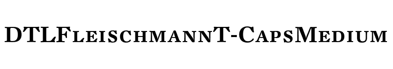 DTLFleischmannT-CapsMedium font preview