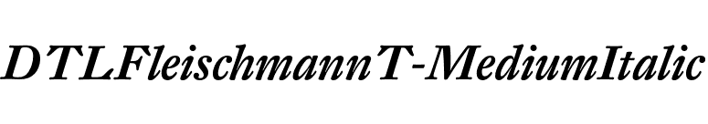 DTLFleischmannT-MediumItalic font preview