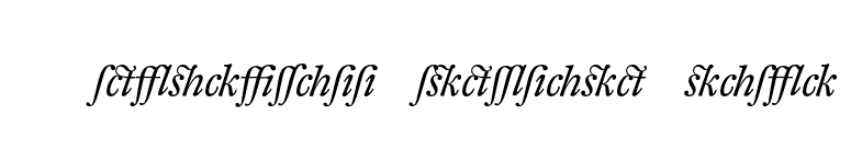 DTLFleischmannTAlternate-Italic font preview