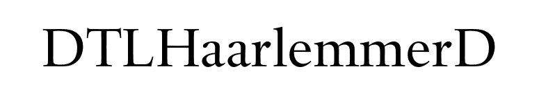 DTLHaarlemmerD font preview