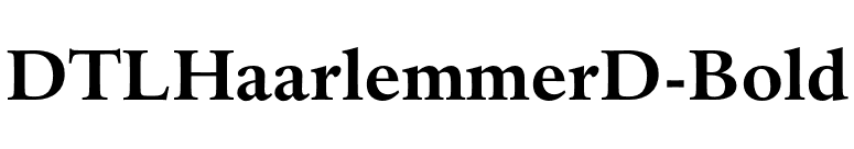 DTLHaarlemmerD-Bold font preview