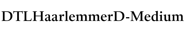 DTLHaarlemmerD-Medium font preview
