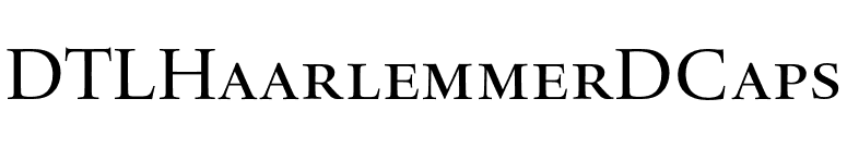 DTLHaarlemmerDCaps font preview