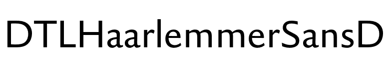 DTLHaarlemmerSansD font preview