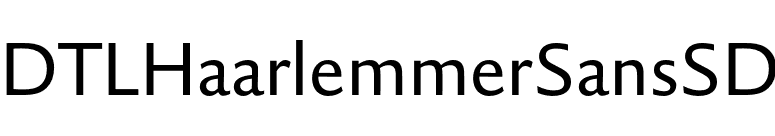 DTLHaarlemmerSansSD font preview